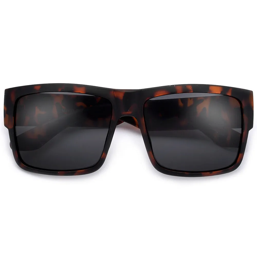 Sleek 58mm Square Frame Daily Dark Shades