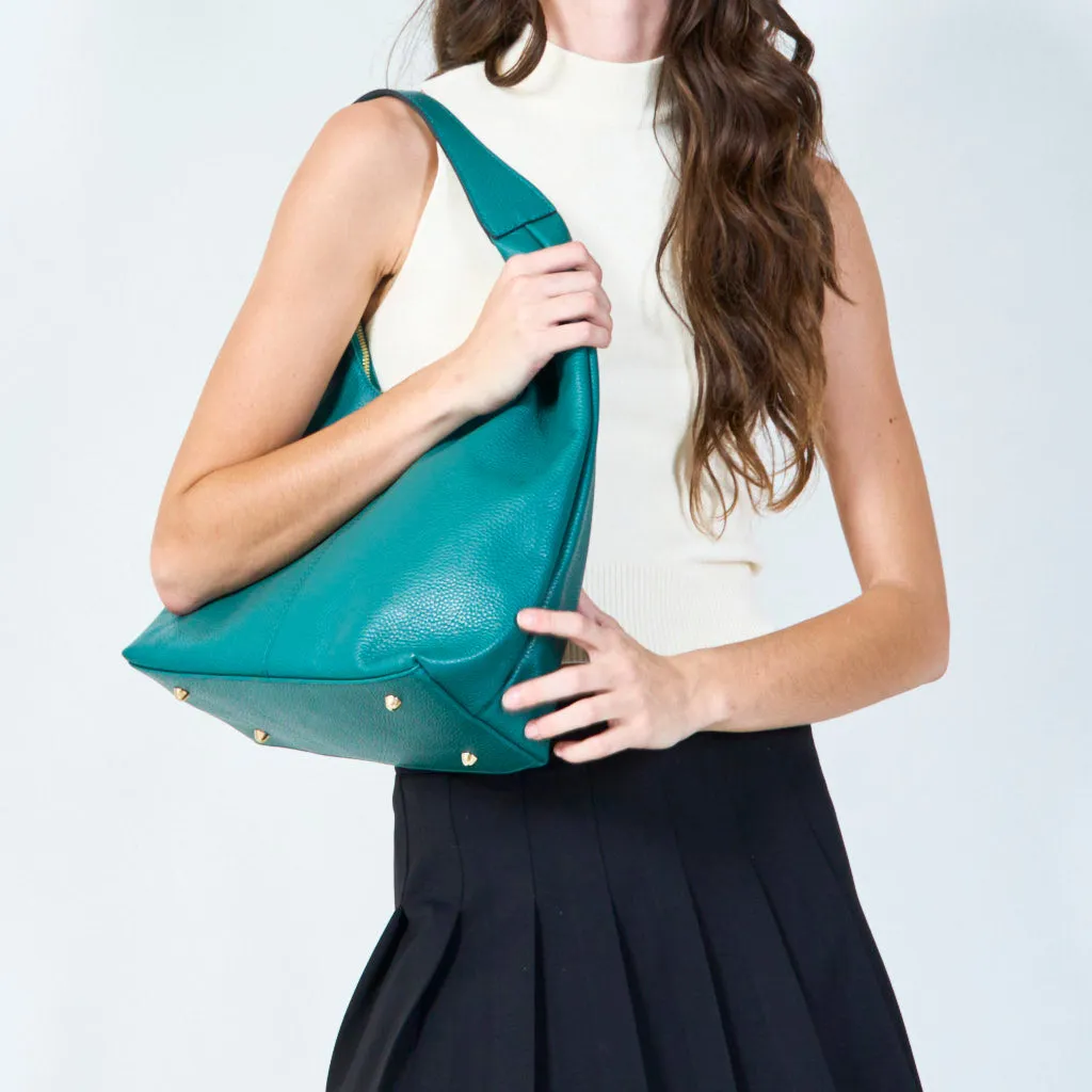 Sleek shoulder bag with zipper closure wholesale