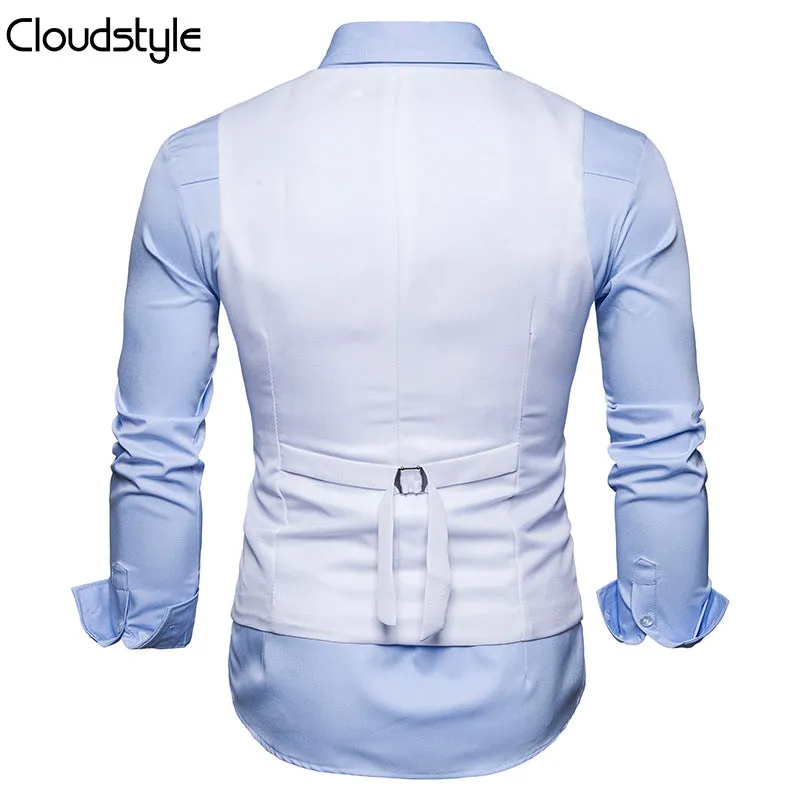 Slim Fit Durable Casual White Vest