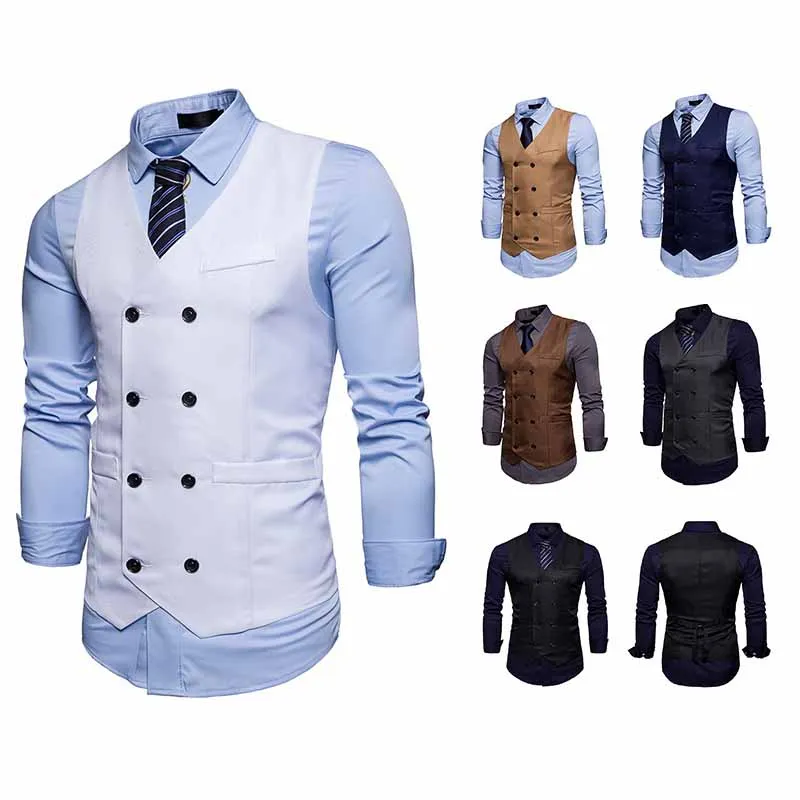 Slim Fit Durable Casual White Vest