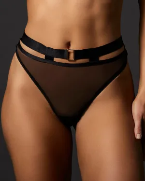 Trinity High-Waist Thong Black