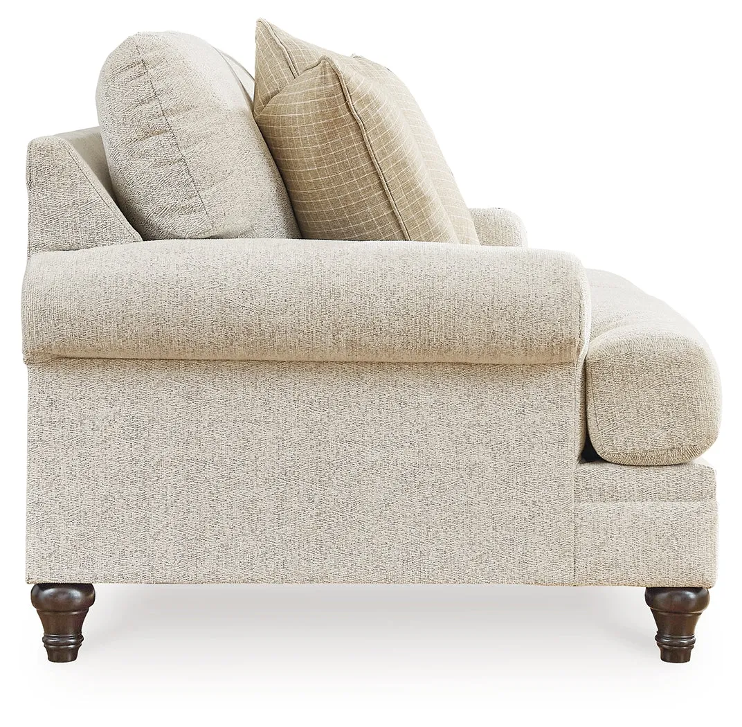 Valerani Sofa, Loveseat, Chair and Ottoman in Sandstone