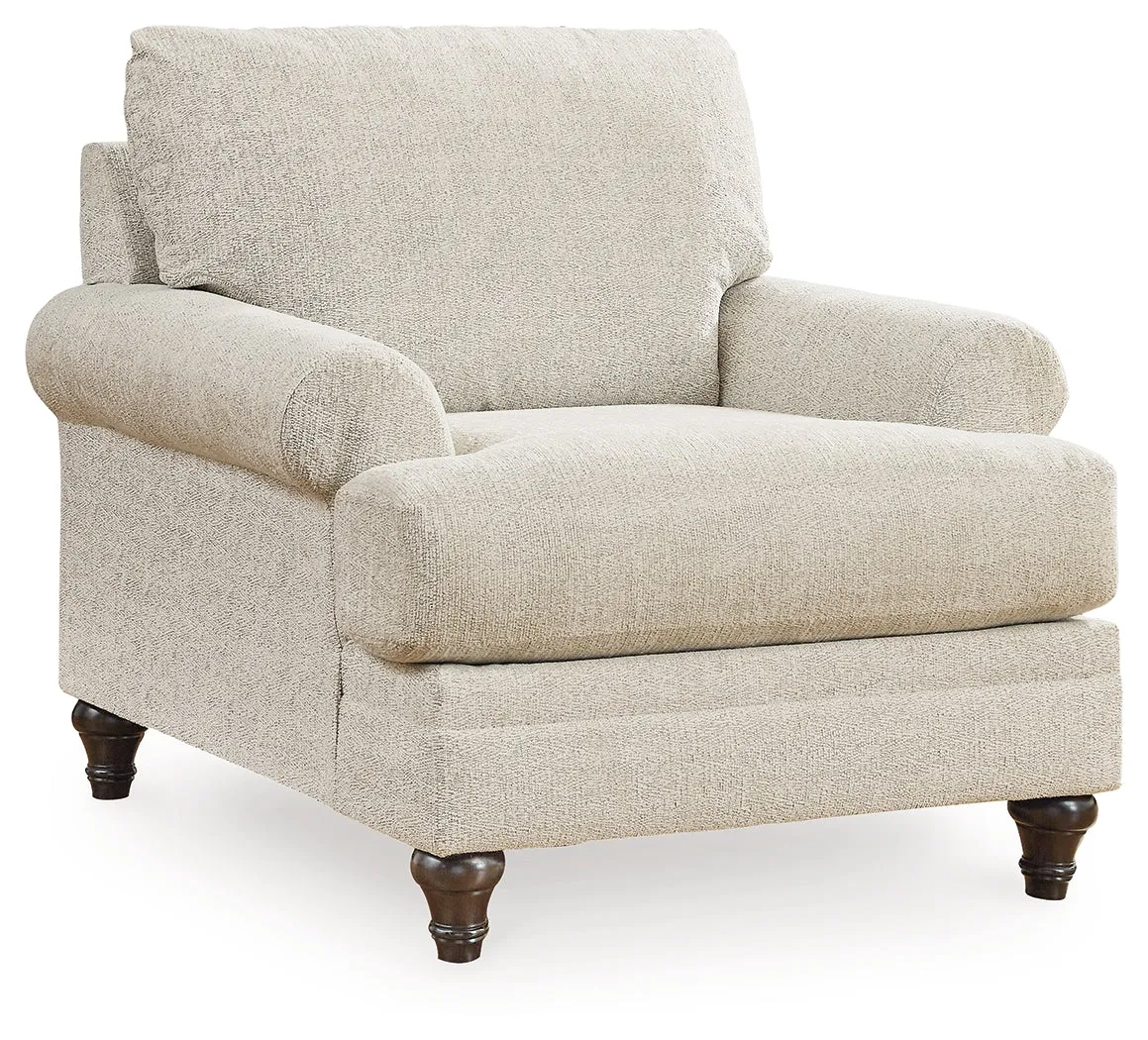 Valerani Sofa, Loveseat, Chair and Ottoman in Sandstone