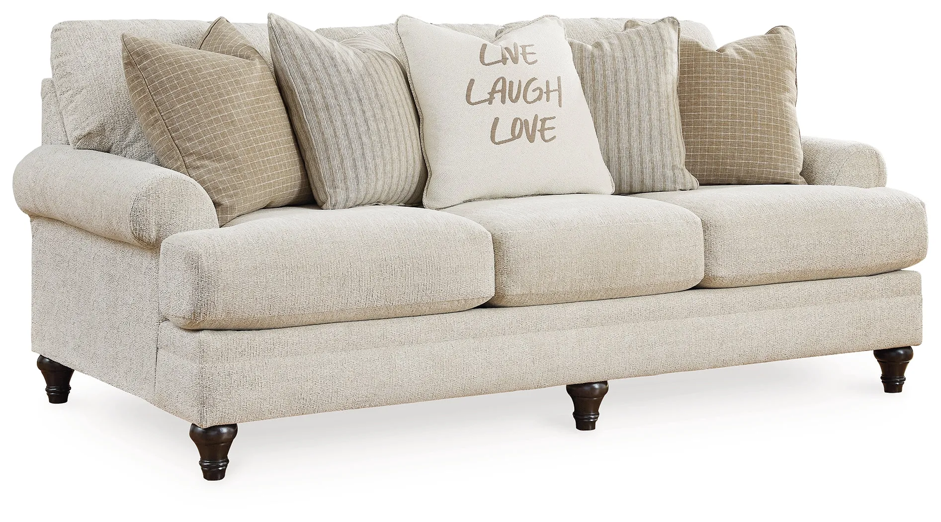 Valerani Sofa, Loveseat, Chair and Ottoman in Sandstone