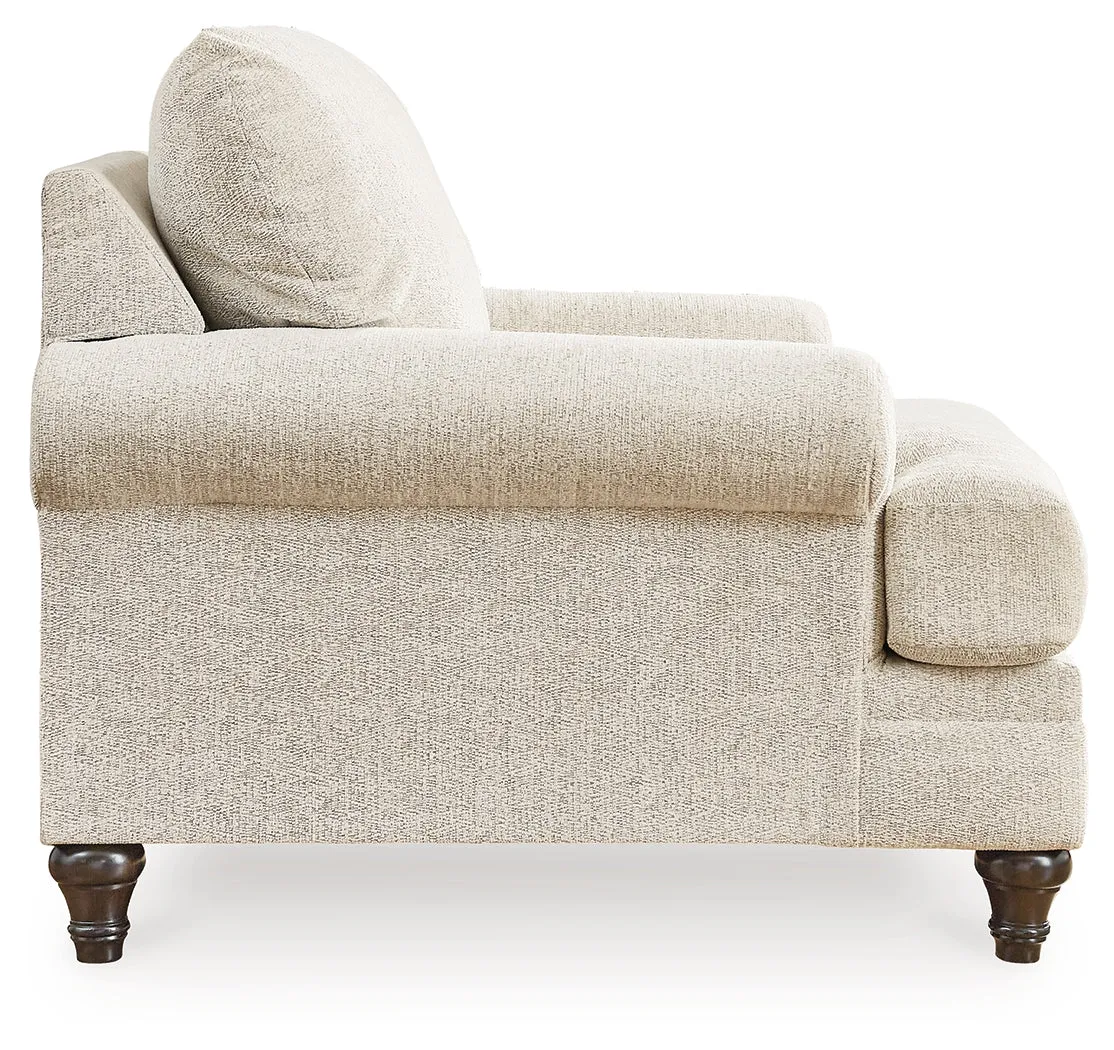 Valerani Sofa, Loveseat, Chair and Ottoman in Sandstone