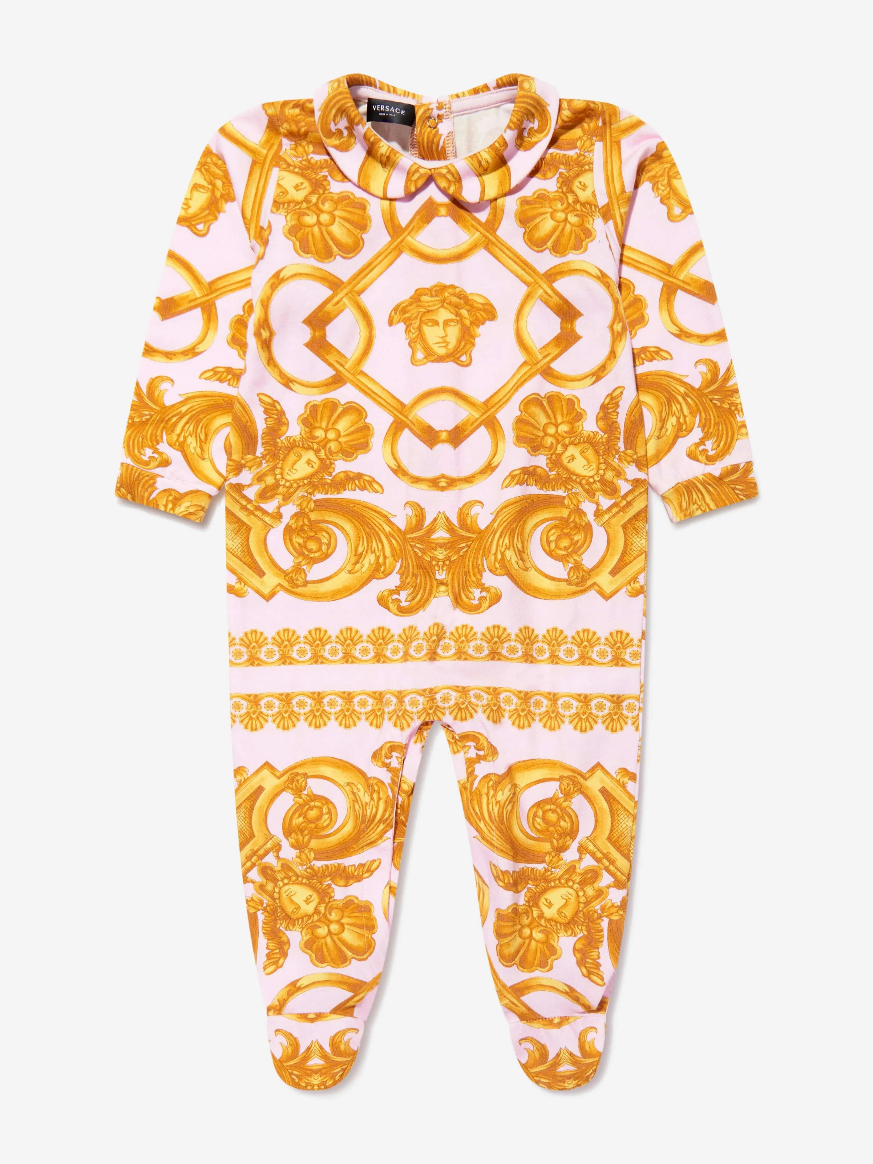 Versace Baby Girls Babygrow And Hat Gift Set in Pink
