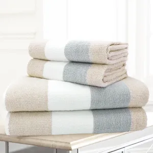 Weston Stripe Bath Towel Latte