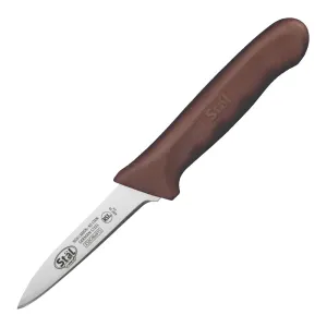 Winco KWP-30N 3-1/4" Paring Knives, Brown PP Handle, 2pcs/pk