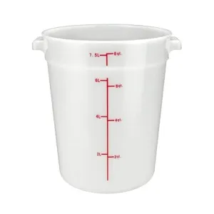 Winco PPRC-8W 8 Quart White Food Storage Container for Fruits and Vegetables | Denson CFE