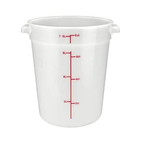 Winco PPRC-8W 8 Quart White Food Storage Container for Fruits and Vegetables | Denson CFE