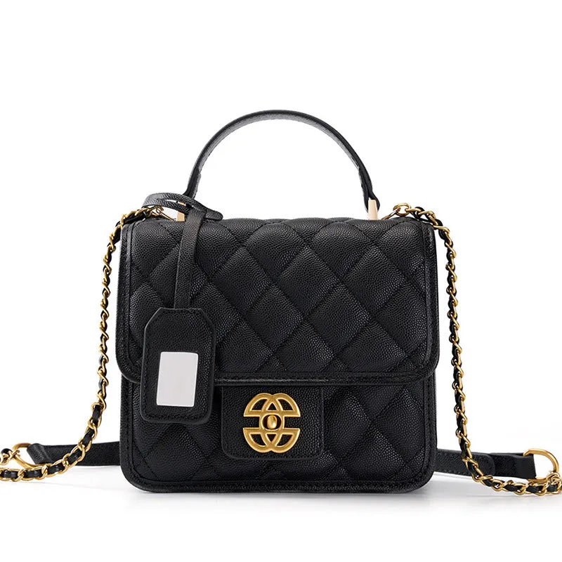 Women Fashion Leather Chain Cross Body Bag
