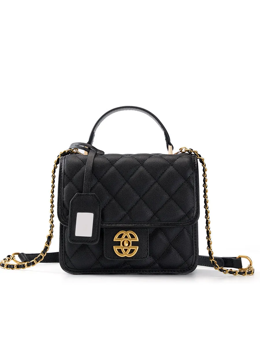 Women Fashion Leather Chain Cross Body Bag
