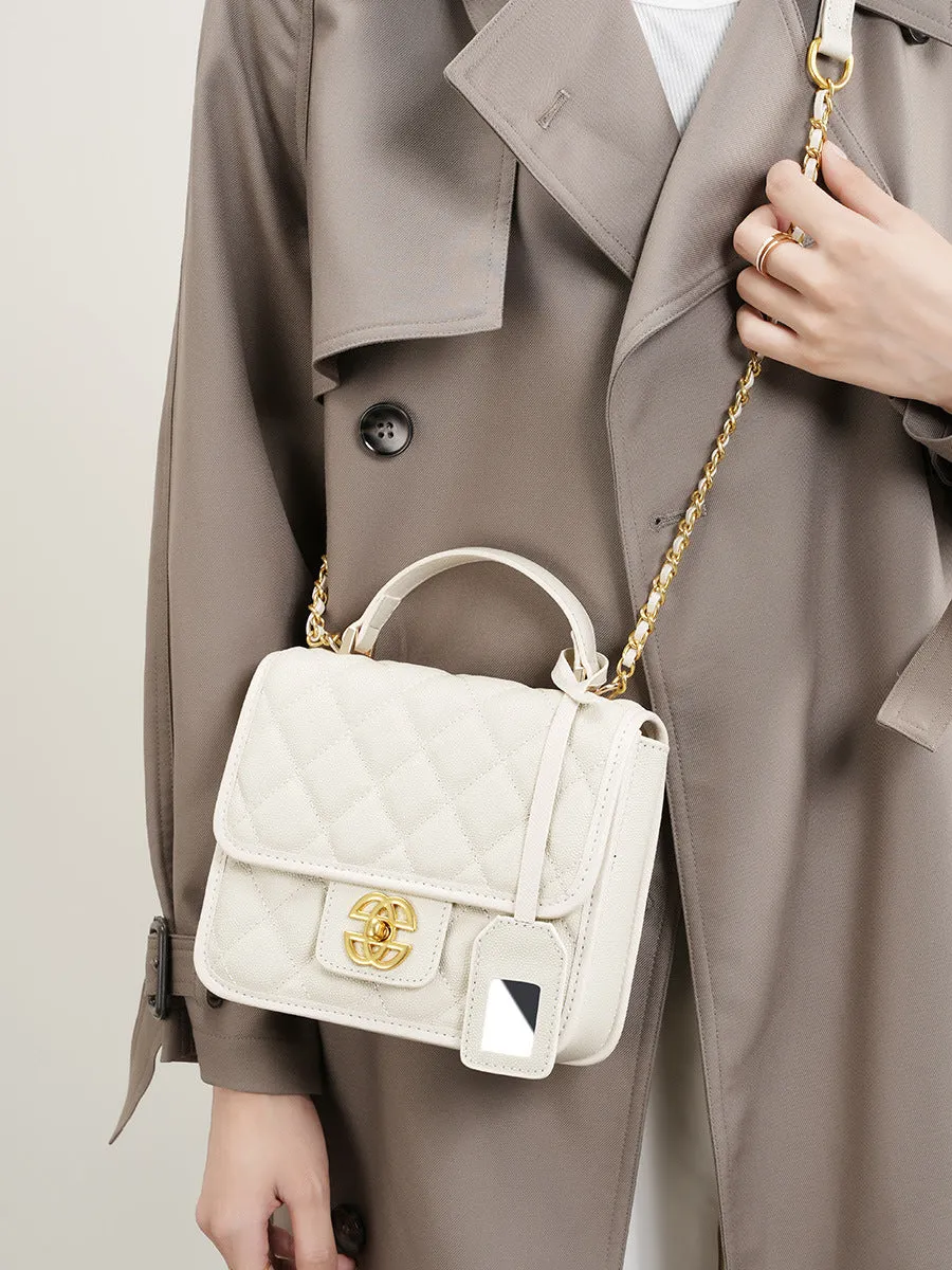 Women Fashion Leather Chain Cross Body Bag