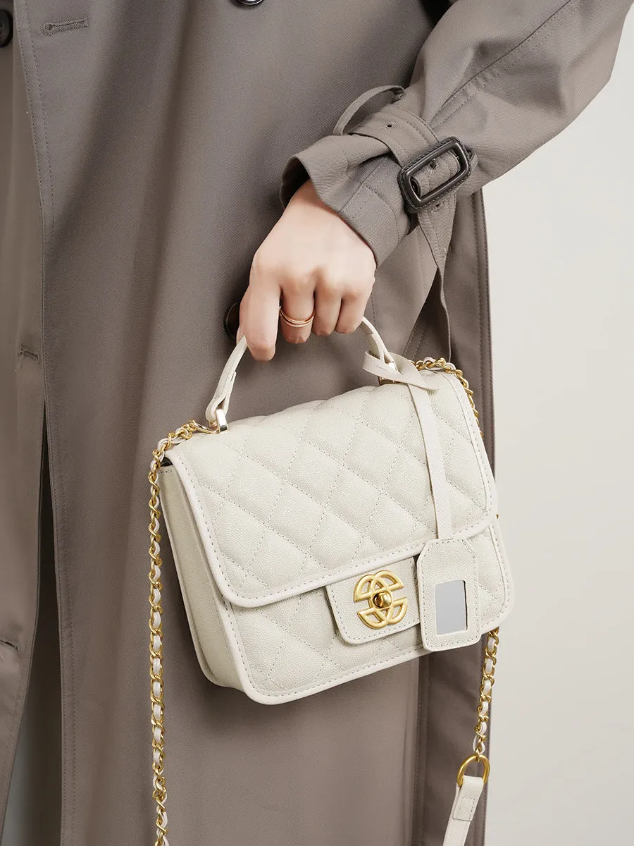 Women Fashion Leather Chain Cross Body Bag