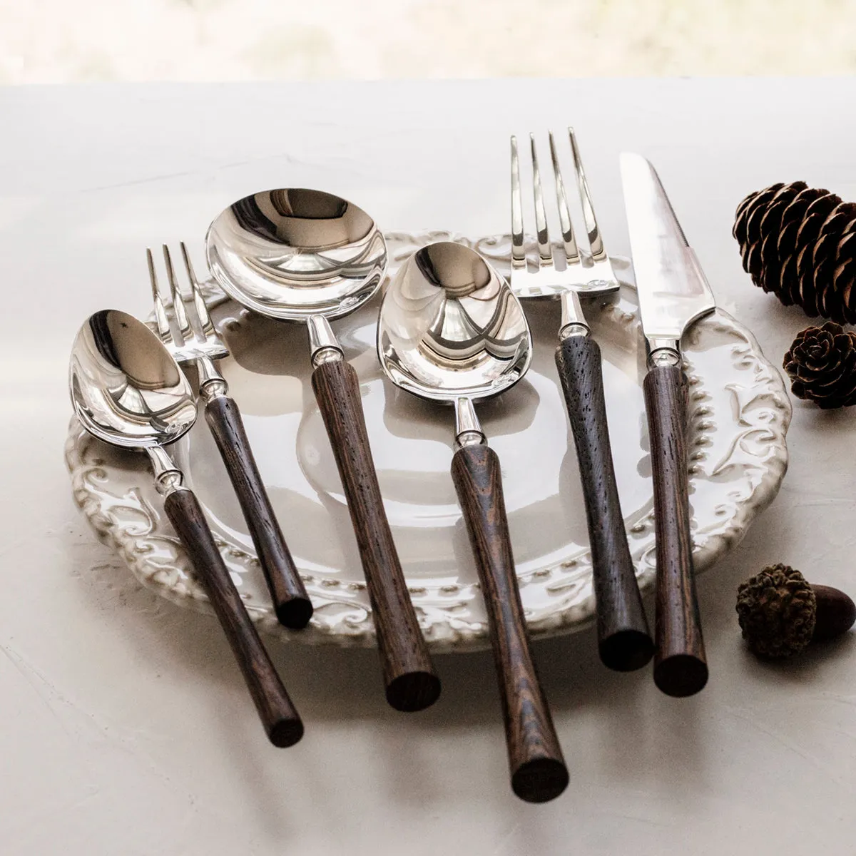 Wooden Handle Cutlery Set