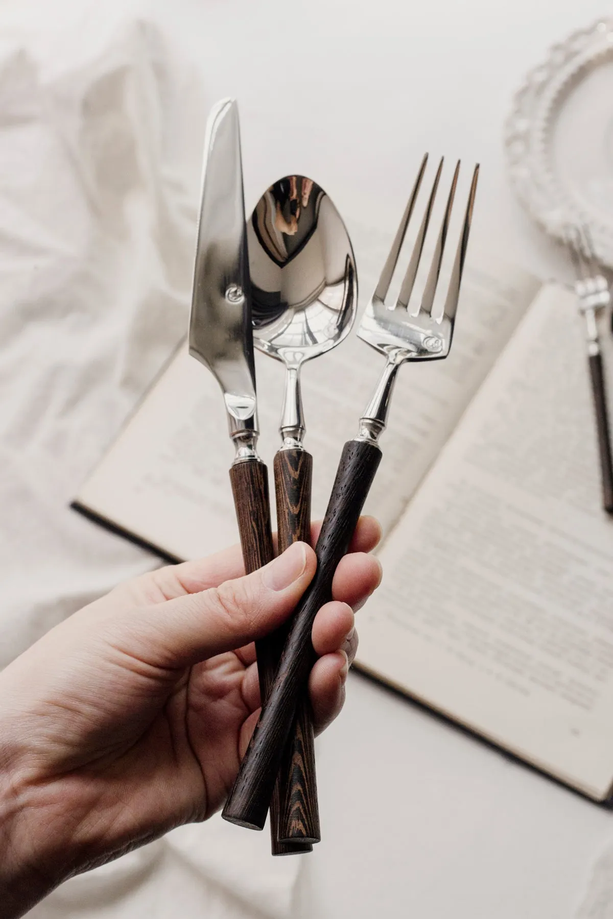 Wooden Handle Cutlery Set